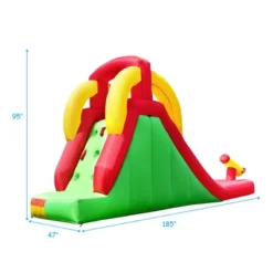 Costway Inflatable Bounce House Water Slide Park Bouncer Children Jumper With 350W Blower