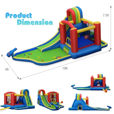 Costway Inflatable Kid Bounce House Slide Climbing Splash Pool Jumping Castle Without Blower 1 Costway Inflatable Kid Bounce House Slide Climbing Splash Pool Jumping Castle Without Blower