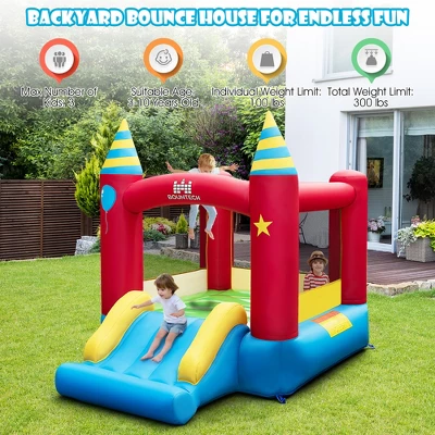 Costway Inflatable Bounce Castle Kids Jumping Bouncer Indoor Outdoor With 550W Blower 1 Costway Inflatable Bounce Castle Kids Jumping Bouncer Indoor Outdoor With 550W Blower