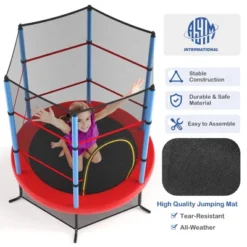 Costway 55" Kids Trampoline Bouncing Jumping Mat Recreational Trampoline W/Enclosure Net 13 Costway 55" Kids Trampoline Bouncing Jumping Mat Recreational Trampoline W/Enclosure Net -Costway Store GUEST 258fd202 a3a4 47bb 8e21 0ec7d1f880ae