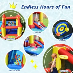 Costway Inflatable Water Slide Castle Kids Bounce House Indoor & Outdoor W/ 480W Blower 12 Costway Inflatable Water Slide Castle Kids Bounce House Indoor & Outdoor W/ 480W Blower -Costway Store GUEST 25af60ea 31a4 4d66 972f 7a09d69a2ace