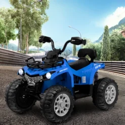 Costway 12V Kids Ride On ATV Electric 4-Wheeler Quad 2 Speeds With Mp3 & Headlights