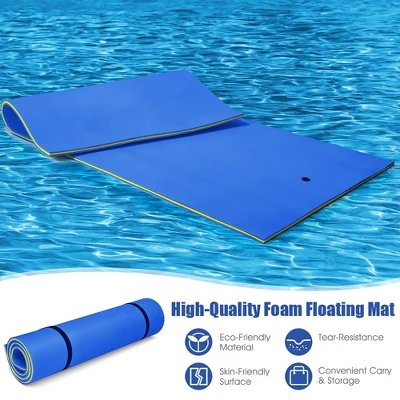 Costway 3-Layer Floating Water Pad 12' X 6' Floating Oasis Foam Mat OrangeBlueGreen 3 Costway 3-Layer Floating Water Pad 12' X 6' Floating Oasis Foam Mat OrangeBlueGreen - Image 3