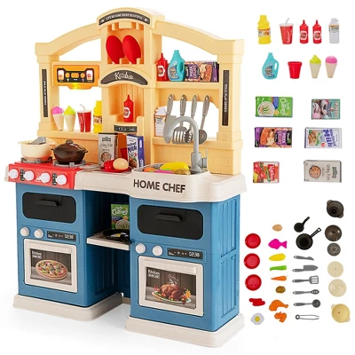 Costway Kids Play Kitchen Set 69PC Kitchen Playset Toys W/ Realistic Lights & Sounds 10 Costway Kids Play Kitchen Set 69PC Kitchen Playset Toys W/ Realistic Lights & Sounds - Image 10