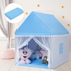 Costway Kids Play Tent Large Playhouse Children Play Castle Fairy Tent Gift W/ Mat PinkBlue 20 Costway Kids Play Tent Large Playhouse Children Play Castle Fairy Tent Gift W/ Mat PinkBlue -Costway Store GUEST 27889b32 448f 4086 97b1 abac8b198d81