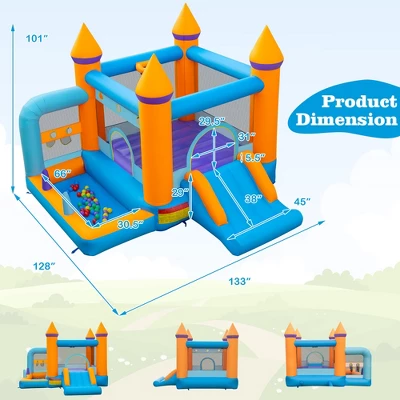 Costway 5-in-1 Inflatable Bounce Castle Kids Jumping Bouncer With Ocean Balls & 735W Blower 2 Costway 5-in-1 Inflatable Bounce Castle Kids Jumping Bouncer With Ocean Balls & 735W Blower - Image 2