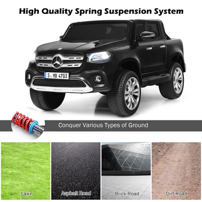 Costway Licensed Mercedes Benz X Class 12V 2-Seater Kids Ride On Car W/ Trunk 4 Costway Licensed Mercedes Benz X Class 12V 2-Seater Kids Ride On Car W/ Trunk - Image 4