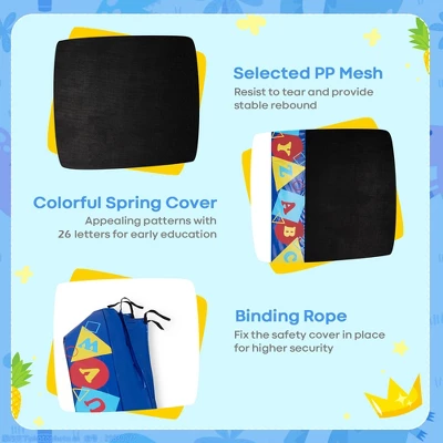 Costway 36" Kids Square Trampoline Indoor Outdoor Rebounder W/Foam Handrail Alphabet Pad 8 Costway 36" Kids Square Trampoline Indoor Outdoor Rebounder W/Foam Handrail Alphabet Pad - Image 8