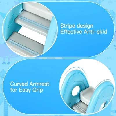 Costway Freestanding Baby Slide Indoor First Play Climber Slide Set For Boys Girls PinkBlueGray 6 Costway Freestanding Baby Slide Indoor First Play Climber Slide Set For Boys Girls PinkBlueGray - Image 6