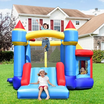 Costway InflatableBounce House Castle Slide Bouncer Kids Shooting Net/Without Blower 3 Costway InflatableBounce House Castle Slide Bouncer Kids Shooting Net/Without Blower - Image 3