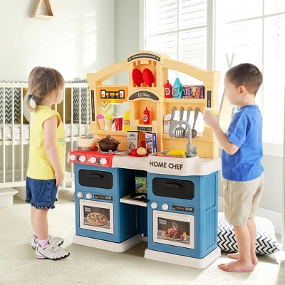 Costway Kids Play Kitchen Set 69PC Kitchen Playset Toys W/ Realistic Lights & Sounds 3 Costway Kids Play Kitchen Set 69PC Kitchen Playset Toys W/ Realistic Lights & Sounds - Image 3