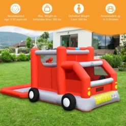 Costway Fire Truck Themed Inflatable Castle Water Park Kids Bounce House W/ 480W Blower 12 Costway Fire Truck Themed Inflatable Castle Water Park Kids Bounce House W/ 480W Blower -Costway Store GUEST 2bd3f032 ed4e 4643 99f5 88ed24b0bc96