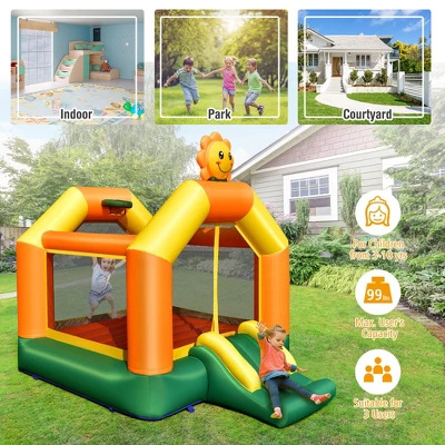 Costway Inflatable Bounce Castle Jumping House Kids Playhouse W/ Slide & 735W Blower 4 Costway Inflatable Bounce Castle Jumping House Kids Playhouse W/ Slide & 735W Blower - Image 4