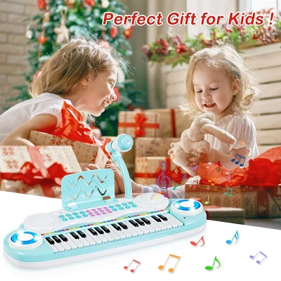 Costway 37-Key Toy Keyboard Piano Electronic Musical Instrument BluePink 2 Costway 37-Key Toy Keyboard Piano Electronic Musical Instrument BluePink - Image 2