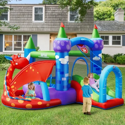 Costway Kids Inflatable Bounce House Dragon Jumping Slide Bouncer Castle W/ 750W Blower 2 Costway Kids Inflatable Bounce House Dragon Jumping Slide Bouncer Castle W/ 750W Blower - Image 2