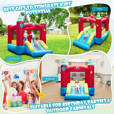 Costway Inflatable Bounce Castle Kids Jumping Bouncer Indoor Outdoor With 480W Blower 4 Costway Inflatable Bounce Castle Kids Jumping Bouncer Indoor Outdoor With 480W Blower - Image 4