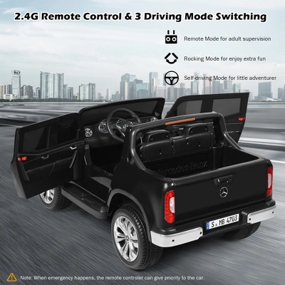 Costway Licensed Mercedes Benz X Class 12V 2-Seater Kids Ride On Car W/ Trunk 6 Costway Licensed Mercedes Benz X Class 12V 2-Seater Kids Ride On Car W/ Trunk - Image 6