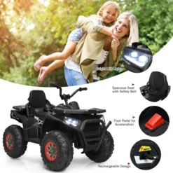 Costway 12V Kids Electric 4-Wheeler ATV Quad 2 Speeds Ride On Car W/MP3&LED Lights 17 Costway 12V Kids Electric 4-Wheeler ATV Quad 2 Speeds Ride On Car W/MP3&LED Lights -Costway Store GUEST 2f150f72 411c 421f 953c f1dd87e38758