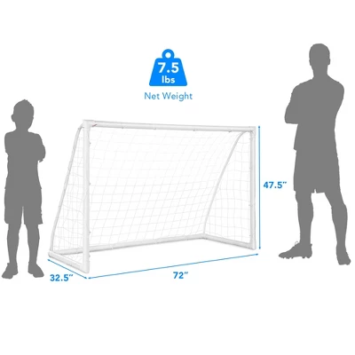 Costway 6 FT X 4 FT Portable Kids Soccer Goal Quick Set-up For Backyard Soccer Training 9 Costway 6 FT X 4 FT Portable Kids Soccer Goal Quick Set-up For Backyard Soccer Training - Image 9