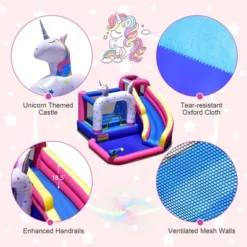 Costway Unicorn Theme Inflatable Water Slide Kids Bounce Castle W/ 480W Air Blower 14 Costway Unicorn Theme Inflatable Water Slide Kids Bounce Castle W/ 480W Air Blower -Costway Store GUEST 2f6cb59f 8091 45f9 a93c 64e2a9359340