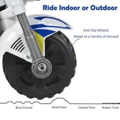 Costway 6V Kids Ride On Police Motorcycle Trike 3-Wheel W/ Headlight And Flashing Siren, White 16 Costway 6V Kids Ride On Police Motorcycle Trike 3-Wheel W/ Headlight And Flashing Siren, White -Costway Store GUEST 2fbd35a0 6874 4370 85bb 61c2b36db366
