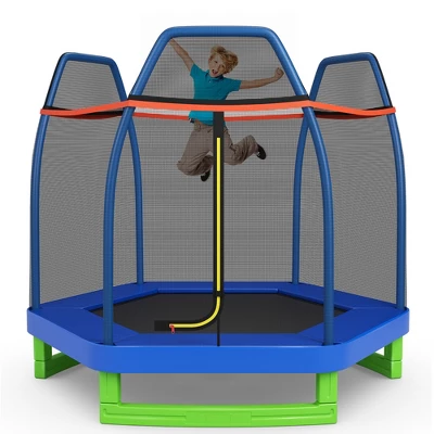 Costway 7FT Kids Trampoline Outdoor Indoor Recreational Bounce Jumper ASTM Approved 10 Costway 7FT Kids Trampoline Outdoor Indoor Recreational Bounce Jumper ASTM Approved - Image 10