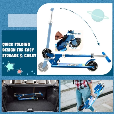 Costway Folding Adjustable Height Kids Toy Kick Scooter Rear Brake 2 Flashing Wheels 7 Costway Folding Adjustable Height Kids Toy Kick Scooter Rear Brake 2 Flashing Wheels - Image 7