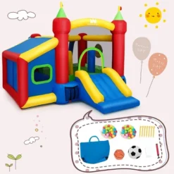 Costway 6-in-1 Inflatable Bounce House Bouncy Castle Blow Up Toddler Bouncy House For Kids Indoor Outdoor W/480 Blower 9 Costway 6-in-1 Inflatable Bounce House Bouncy Castle Blow Up Toddler Bouncy House For Kids Indoor Outdoor W/480 Blower -Costway Store GUEST 30471850 4f4a 4237 a88f 3f6aad2e3e6c