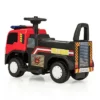 Costway Kids 6V Ride On Fire Truck Fire Engine Battery Powered W/ Siren