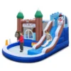 Costway 6-in-1 Winter Theme Snowman Inflatable Castle Kids Bounce House Without Blower
