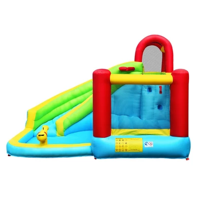 Costway Inflatable Kids Water Slide Jumper Bounce House Splash Water Pool W/ 480W Blower 9 Costway Inflatable Kids Water Slide Jumper Bounce House Splash Water Pool W/ 480W Blower - Image 9