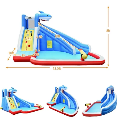 Costway Inflatable Water Slide Animal Shaped Bounce House Castle Splash Water Pool Without Blower 1 Costway Inflatable Water Slide Animal Shaped Bounce House Castle Splash Water Pool Without Blower