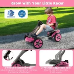 Costway 12V Kids Electric Go Kart Foldable Quad Racing Ride On Toy Car With Flashing Light Pink/Red 10 Costway 12V Kids Electric Go Kart Foldable Quad Racing Ride On Toy Car With Flashing Light Pink/Red -Costway Store GUEST 371ce54e 6e63 4b67 b5ab 6fa18c570284