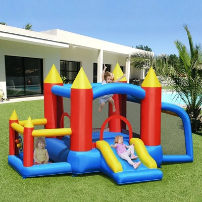 Costway Kid Inflatable Bounce House Slide Jumping Castle W/Soccer Goal Ball Pit & Blower 2 Costway Kid Inflatable Bounce House Slide Jumping Castle W/Soccer Goal Ball Pit & Blower - Image 2