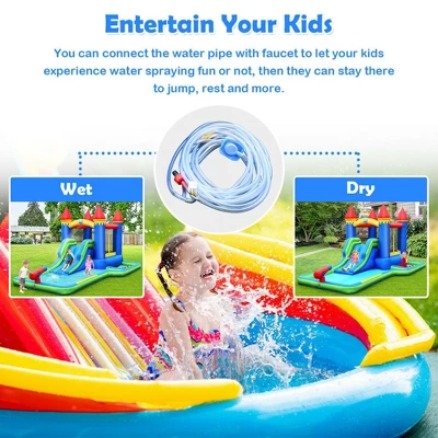 Costway Inflatable Bouncer Climbing Slide Bounce House Water Park BallPit Without Blower 7 Costway Inflatable Bouncer Climbing Slide Bounce House Water Park BallPit Without Blower - Image 7