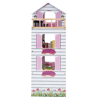 Costway Doll Cottage Dollhouse W/ Furniture Kids Wood House Playset Children Toy 6 Costway Doll Cottage Dollhouse W/ Furniture Kids Wood House Playset Children Toy - Image 6