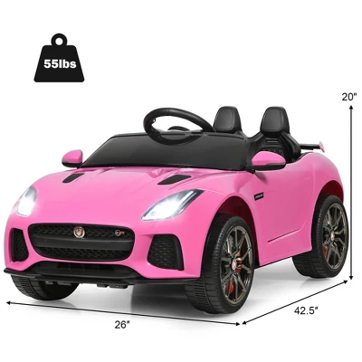 Costway 12V Jaguar F-Type SVR Licensed Kids Ride On Car Motorized Vehicle W/ MP3 Navy 2 Costway 12V Jaguar F-Type SVR Licensed Kids Ride On Car Motorized Vehicle W/ MP3 Navy - Image 2
