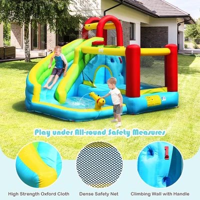 Costway Inflatable Kids Water Slide Jumper Bounce House Splash Water Pool With 550W Blower 4 Costway Inflatable Kids Water Slide Jumper Bounce House Splash Water Pool With 550W Blower - Image 4