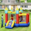 Costway Inflatable Bounce House Slide Jumping Castle W/ Tunnels Ball Pit & 480W Blower