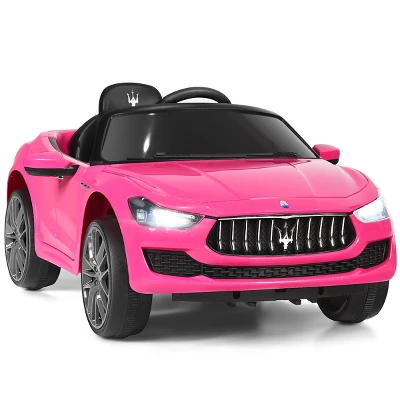 Costway 12V Maserati Licensed Kids Ride On Car W/ RC Remote Control Led Lights MP3 BluePinkWhite 10 Costway 12V Maserati Licensed Kids Ride On Car W/ RC Remote Control Led Lights MP3 BluePinkWhite - Image 10