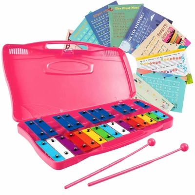 Costway 25 Notes Kids Glockenspiel Chromatic Metal Xylophone W/Case And 2 Mallets 10 Costway 25 Notes Kids Glockenspiel Chromatic Metal Xylophone W/Case And 2 Mallets - Image 10