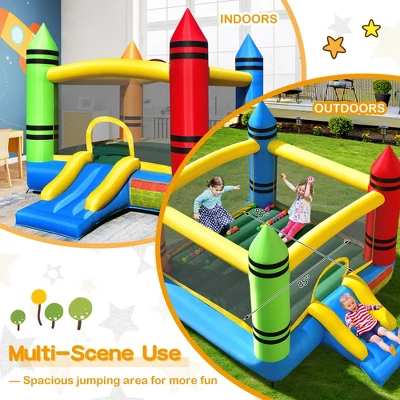 Costway Inflatable Bounce House Kids Jumping Castle W/ Slide&Ocean Balls Blower Excluded 4 Costway Inflatable Bounce House Kids Jumping Castle W/ Slide&Ocean Balls Blower Excluded - Image 4