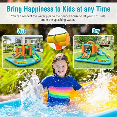 Costway Inflatable Water Slide Park Kid Bounce House W/Upgraded Handrail Blower Excluded 2 Costway Inflatable Water Slide Park Kid Bounce House W/Upgraded Handrail Blower Excluded - Image 2