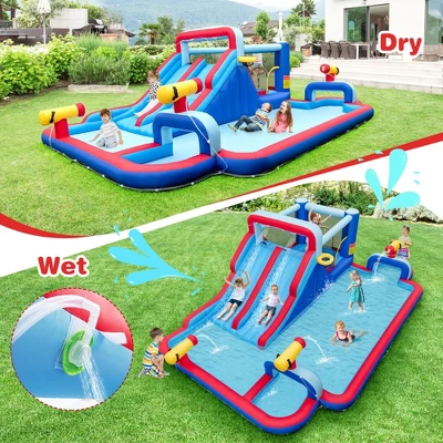 Costway Inflatable Water Slide Park Kids Bounce House Climbing Jumping Without Blower 2 Costway Inflatable Water Slide Park Kids Bounce House Climbing Jumping Without Blower - Image 2