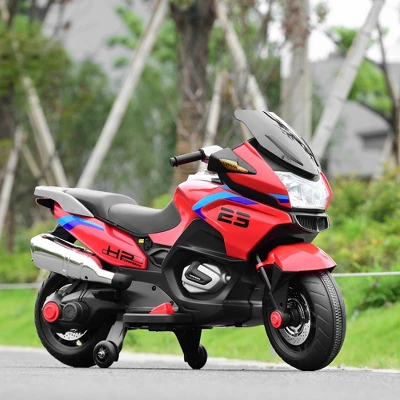 Costway 12V Kids Ride On Motorcycle Electric Motor Bike W/ Training Wheels & Light Red 1 Costway 12V Kids Ride On Motorcycle Electric Motor Bike W/ Training Wheels & Light Red