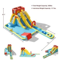 Costway Inflatable Dual Slide Water Park Climbing Bouncer W/ 735W Blower 11 Costway Inflatable Dual Slide Water Park Climbing Bouncer W/ 735W Blower -Costway Store GUEST 3c1f86bd 772d 437c 8746 9ba4f4d53f0d 1