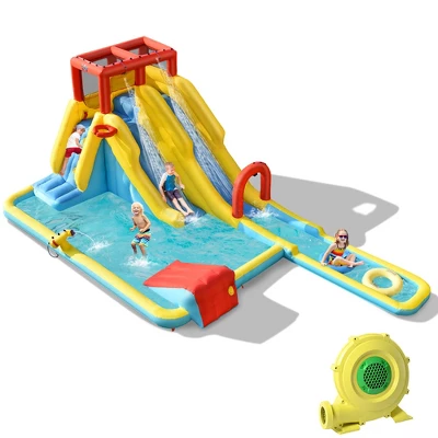 Costway 7 In 1 Inflatable Dual Slide Water Park Climbing Bouncer 11 Costway 7 In 1 Inflatable Dual Slide Water Park Climbing Bouncer - Image 11