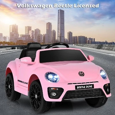 Costway 12V Kids Ride On Car Licensed Volkswagen Beetle W/ Remote Control & Music 6 Costway 12V Kids Ride On Car Licensed Volkswagen Beetle W/ Remote Control & Music - Image 6