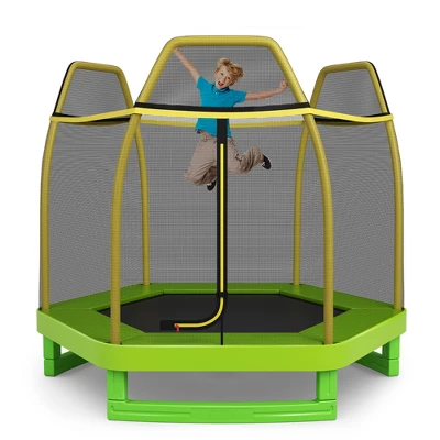 Costway 7FT Kids Trampoline Outdoor Indoor Recreational Bounce Jumper ASTM Approved 12 Costway 7FT Kids Trampoline Outdoor Indoor Recreational Bounce Jumper ASTM Approved - Image 12