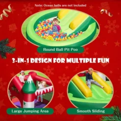 Costway Inflatable Bounce House Kids Christmas W/ Slide & Trampoline & Pool Without Blower 14 Costway Inflatable Bounce House Kids Christmas W/ Slide & Trampoline & Pool Without Blower -Costway Store GUEST 418a56b0 4236 4ba1 b510 2623b1241752